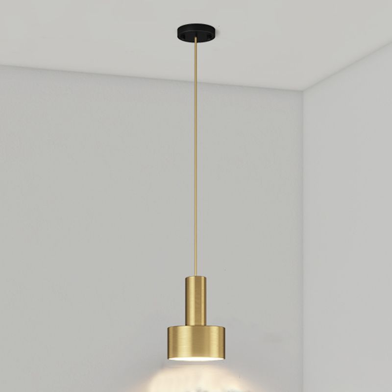 Metalen cilindrische schaduw hanglampen moderne stijl 1 kop hangende montage voor slaapkamer