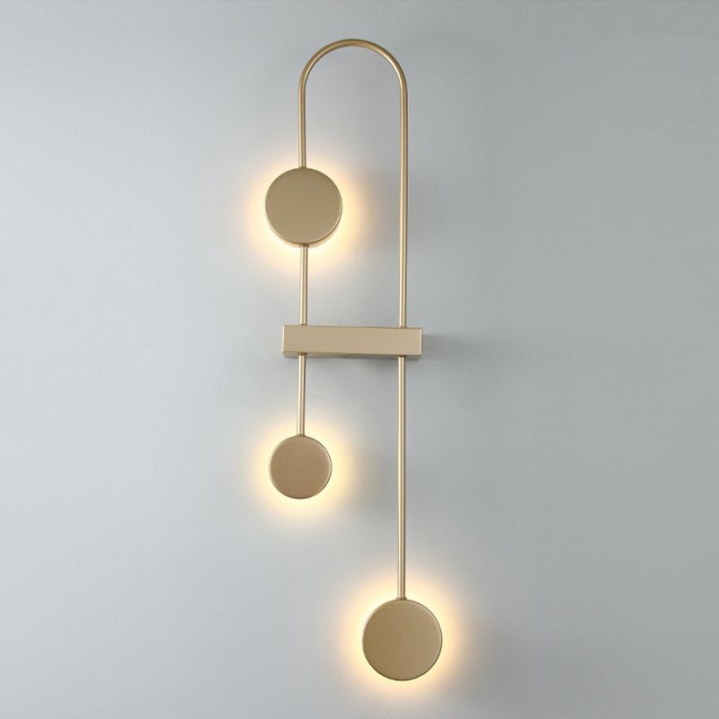 Modern Wall Light Fixture Metal 3 Light Wall Mounted Lighting for Living Room