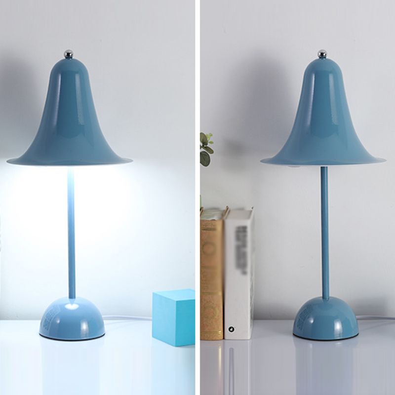 Bell Shape Table Lamp Modern Style Metal Single Light Night Table Lamp