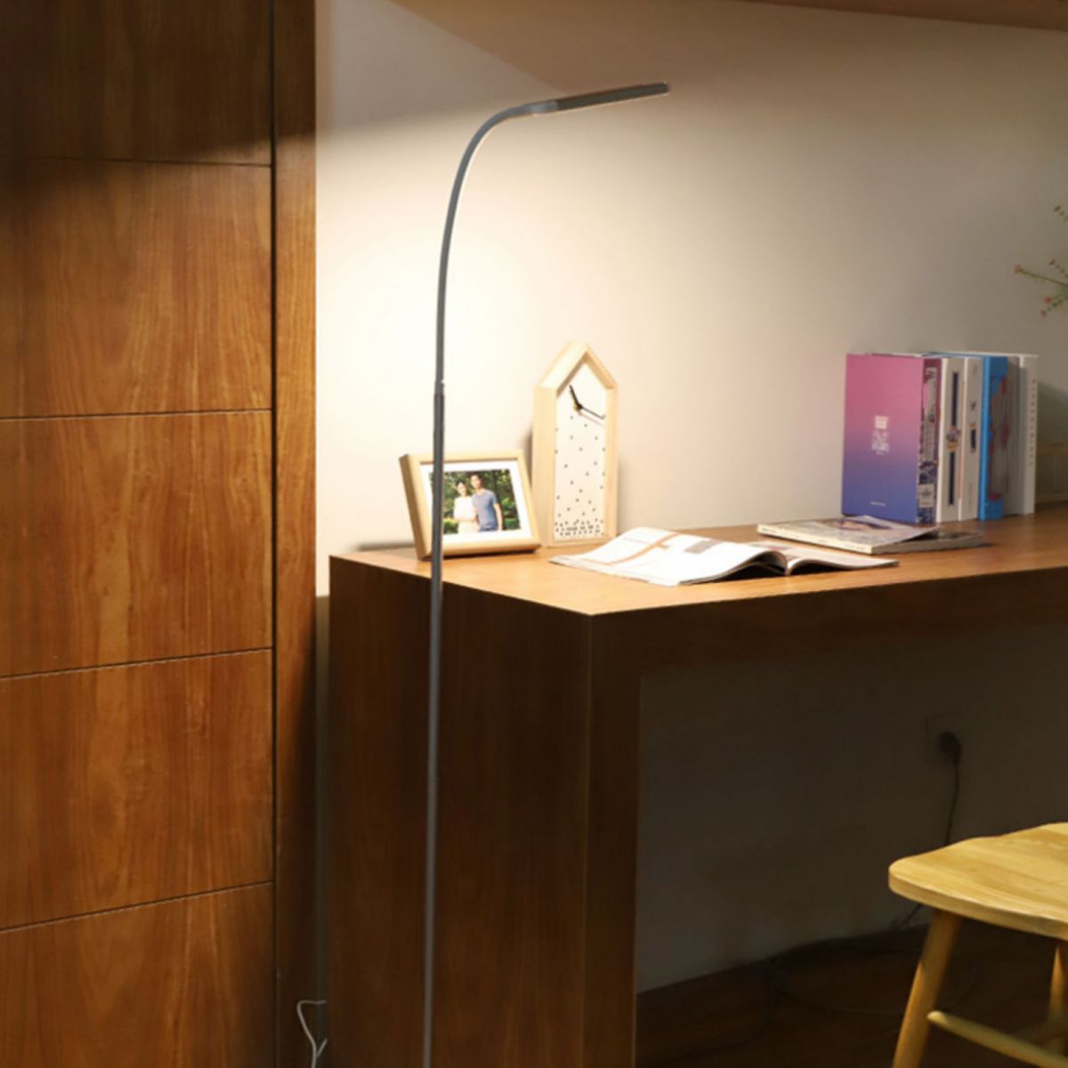 Modern Linear Floor Lamp Metal 59" High Adjustable Floor Light for Living Room