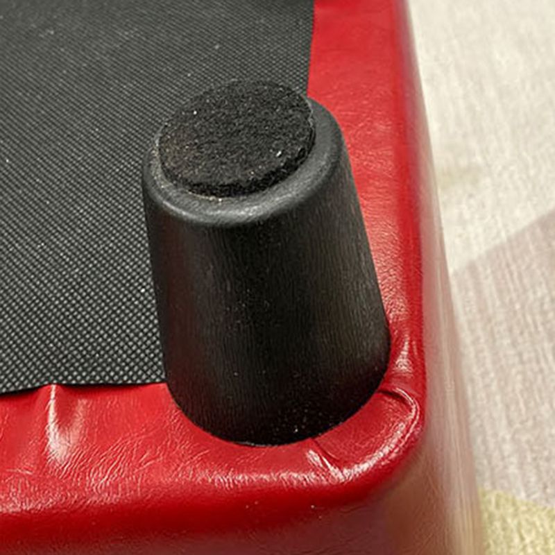 Modern PU Leather Pouf Chair Plain Cylinder Shape Nailhead Trim Sherpa Pouf