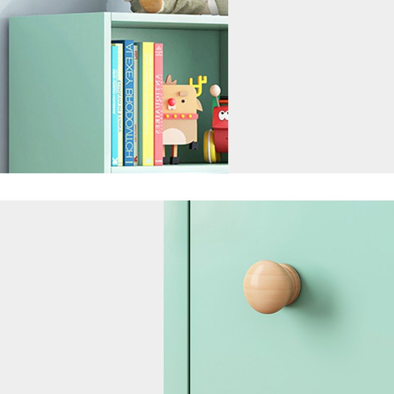 Scandinavian Standard Bookcase Engineered Wood Bookshelf with Cabinets