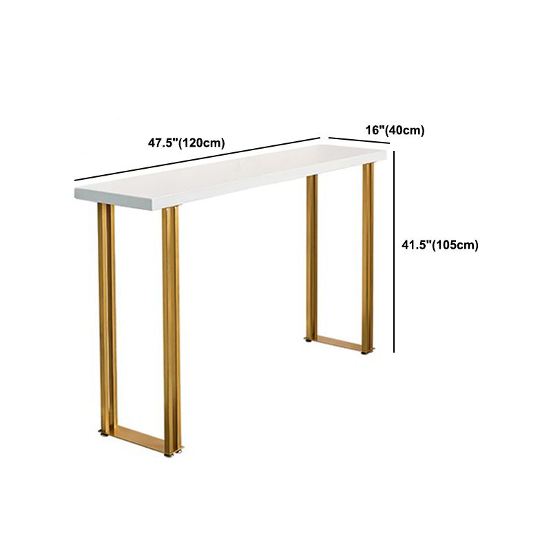 Glam Bar Table Set 1/2/3/5 Pieces Rectangle Bar Table with High Metal Stools