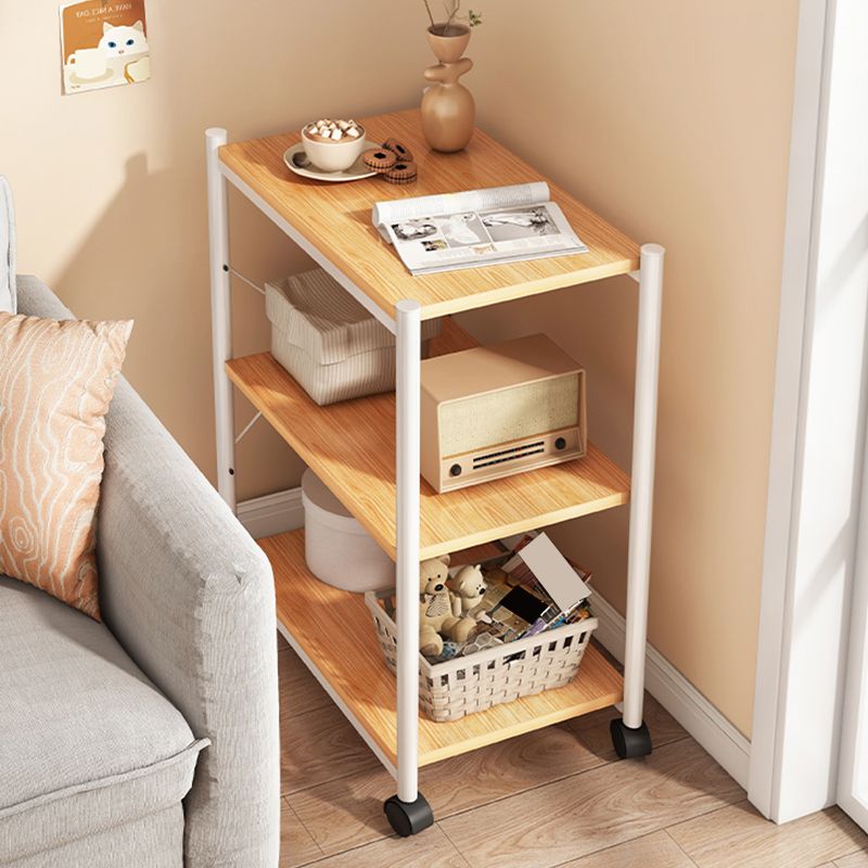Wood Coffee Table Modern 1 Cocktail Table with Storage Shelf