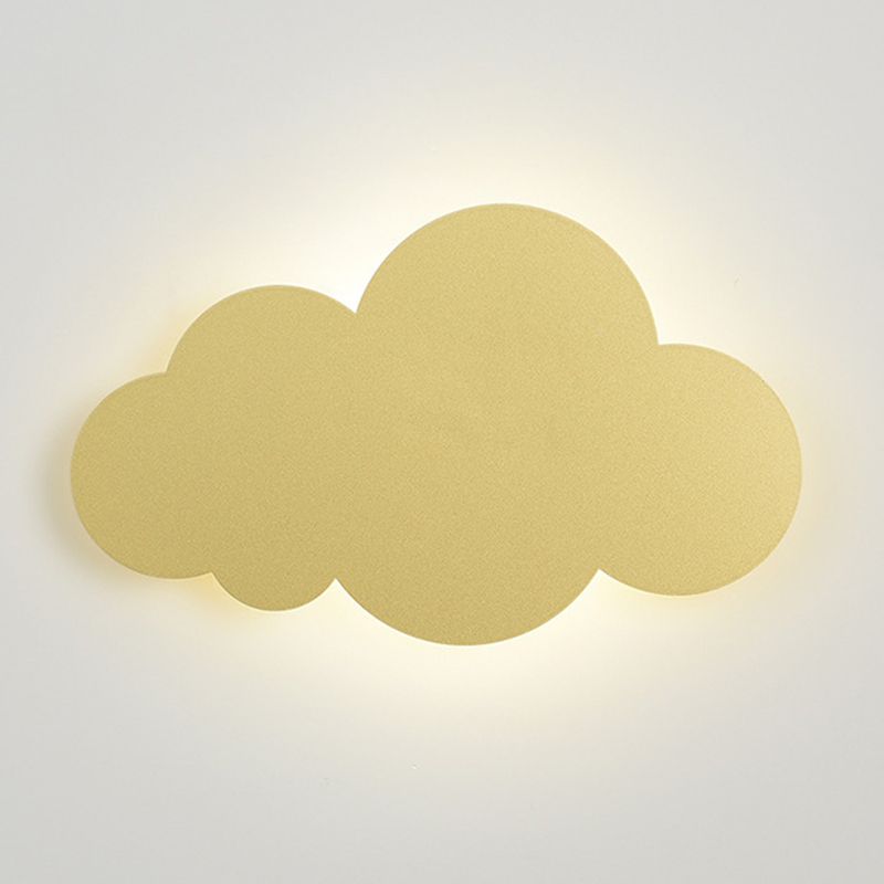 1-Light Cloud Sconce Light Kids Metal Sconce Light Fixture for Bedroom