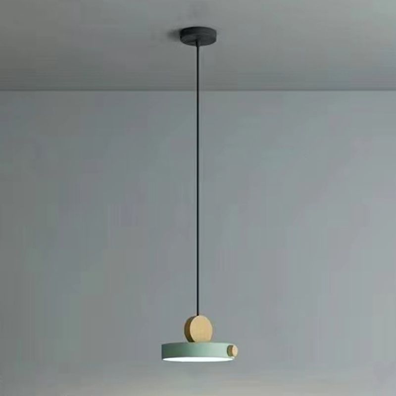 Moderne stijl Round Down Lighting Wood Multi Lights Hangende plafondlampen