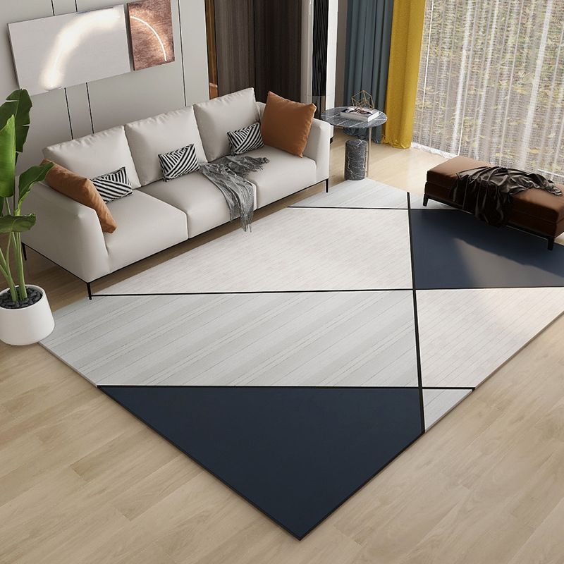Casual Graphic Pattern Carpet Polyester Indoor Carpet Non-Slip Backing Area Rug for Living Room