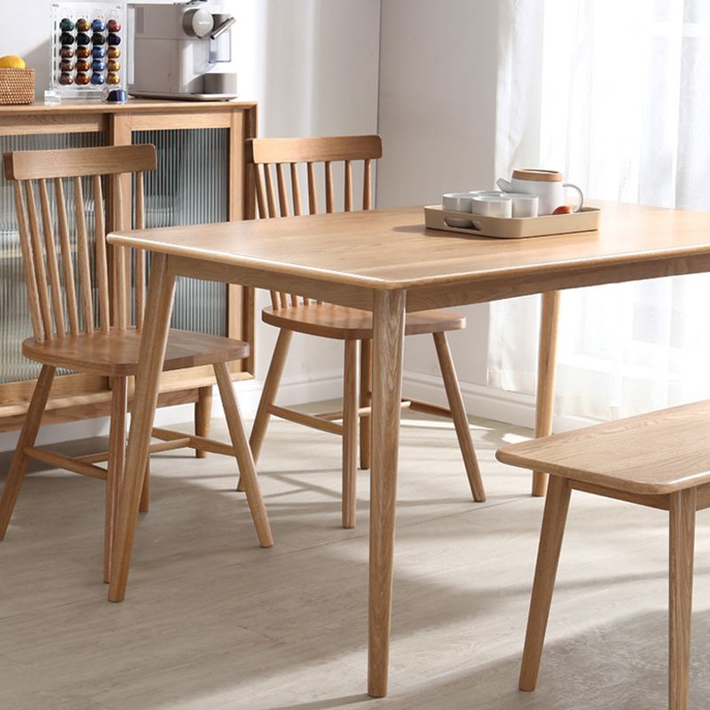 Modern Table with Solid Wood Rectangle Dining Table for Kitchen