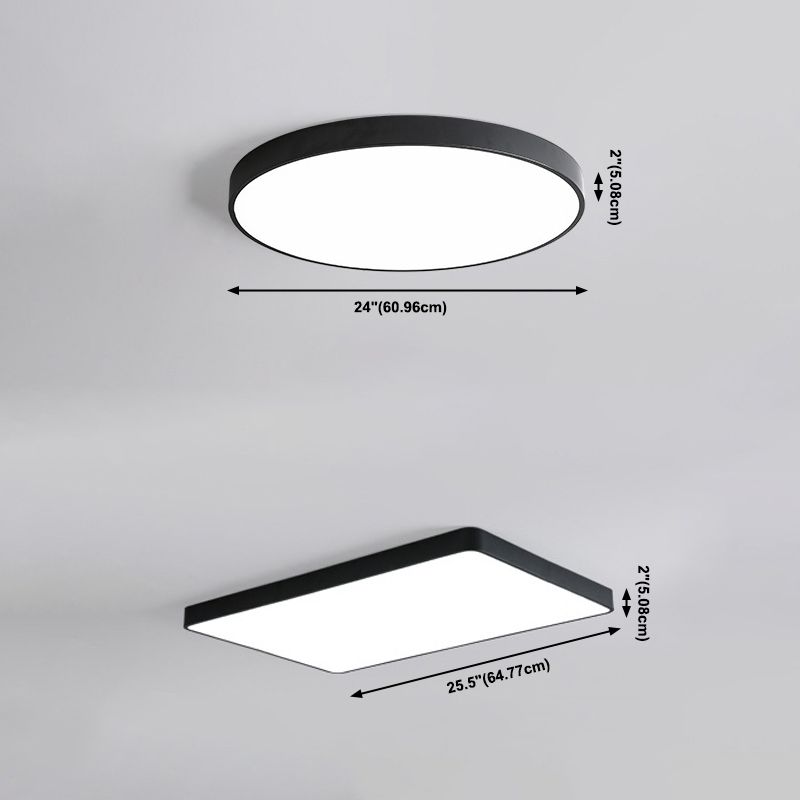 Metal Geometric Shade Flush Mount Llight Modern Style1 Head Flush Mount