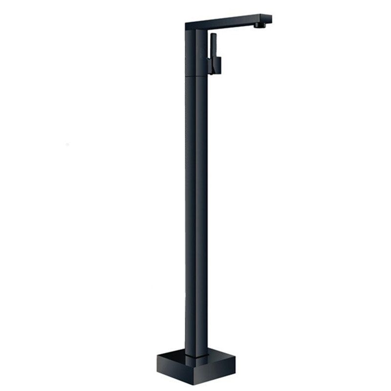 Modern Floor Mounted Metal Freestanding Tub Filler Single Handle Freestanding Faucet