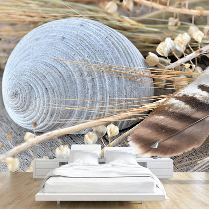 Environment Friendly Bird Feather Mural Decorative Wallpaper for Bedroom