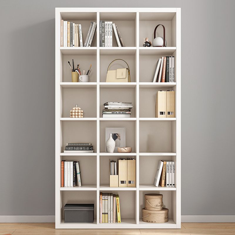Closed Back Standard Bookcase Scandinavian Engineered Wood Bookshelf
