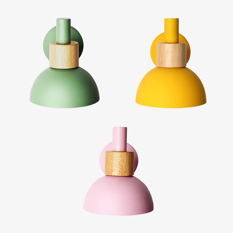 Metal Bowl Shape Wall Light Modern Style 1 Light Wall Light Sconce