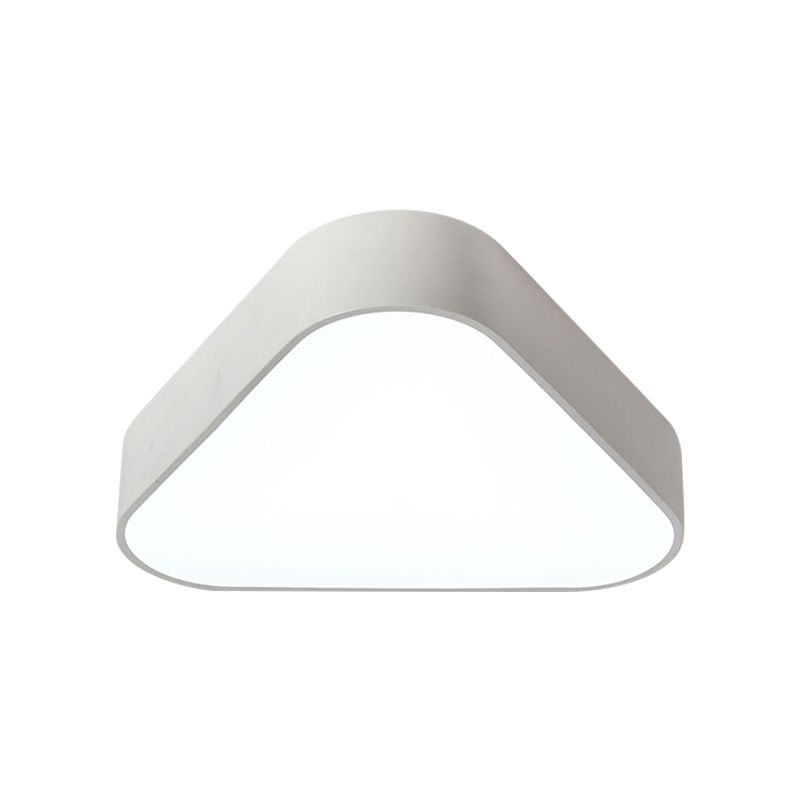 Triangular Acrylic Flush Mount Light Kids White/Yellow/Purple LED Close to Ceiling Lighting Fixture