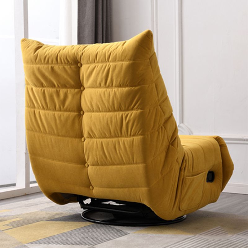 34.6"Wide Swivel Slipper Chair, Tight Back Armless Single Chair for Bedroom