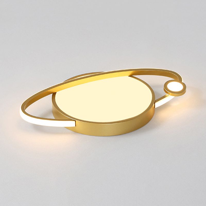 Lámparas de techo empotradas modernas de acrílico con luz empotrada Saturno para dormitorio