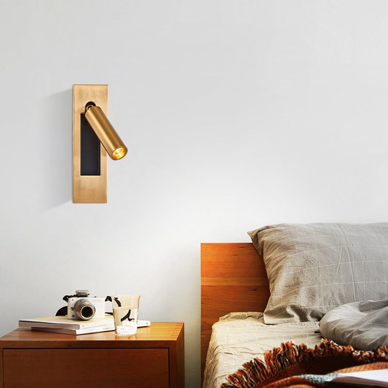 Modern Style Cylinder Shade Wall Lamp Metal 1 Light Sconce Light for Bedroom