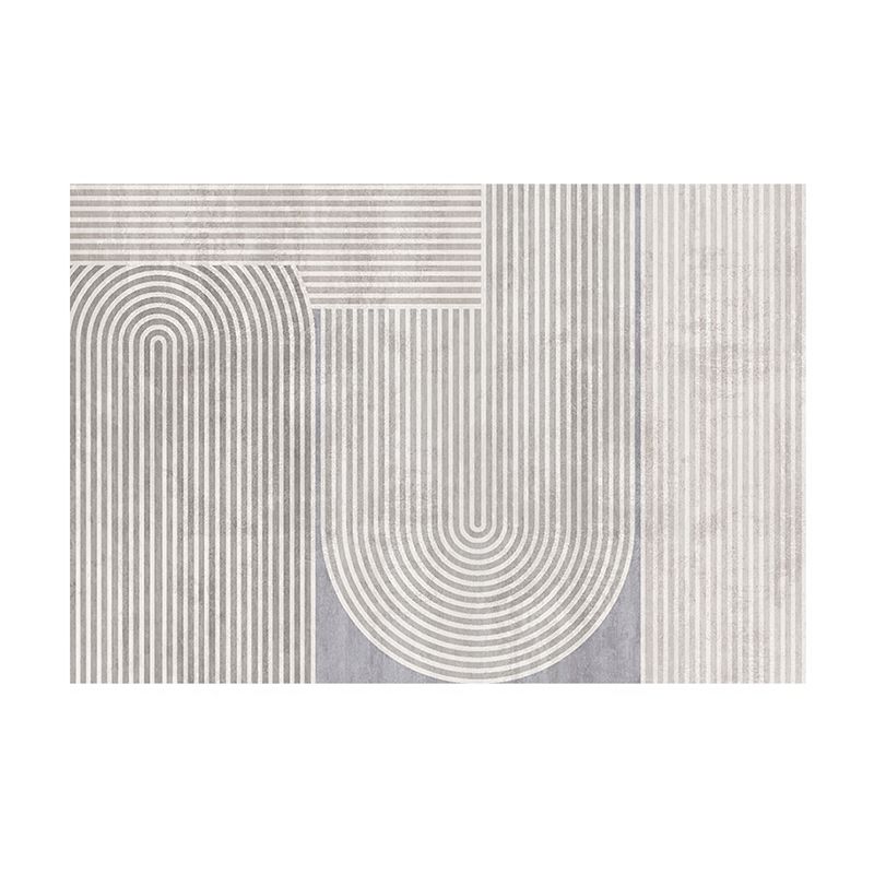 Modern Drawing Room Carpet Tie-Dye Pattern Polyester Area Rug Non-Slip Backing Rug