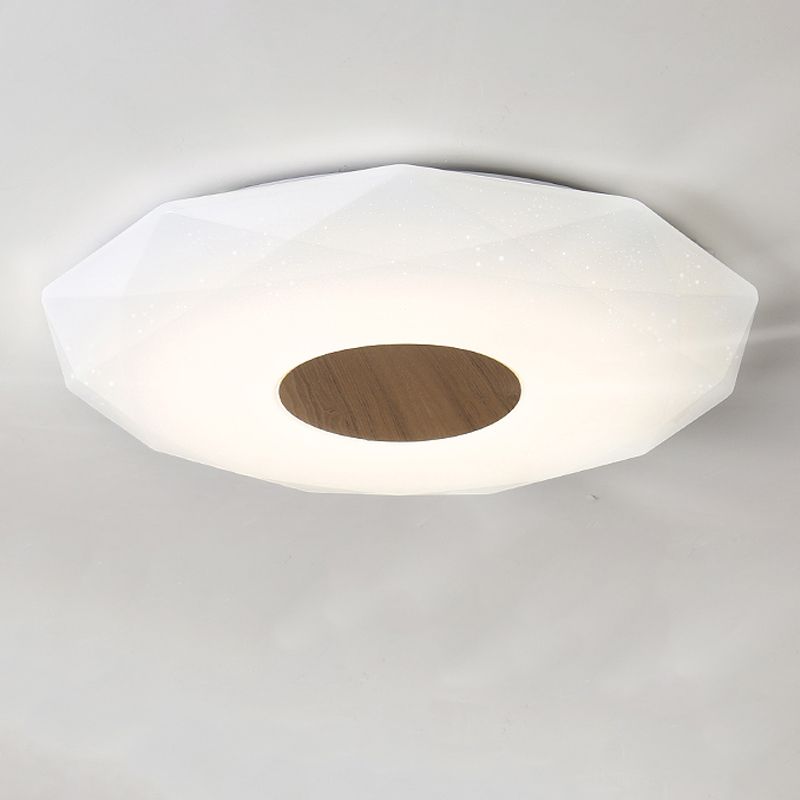 Bois Geometric Flush Ceiling Light Modern 1 Light Flush Ceiling Light Fixtures in Brown