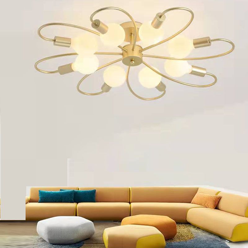 Metallic Swirl plafondlamp industriële stijl woonkamer semi spoeling mount licht