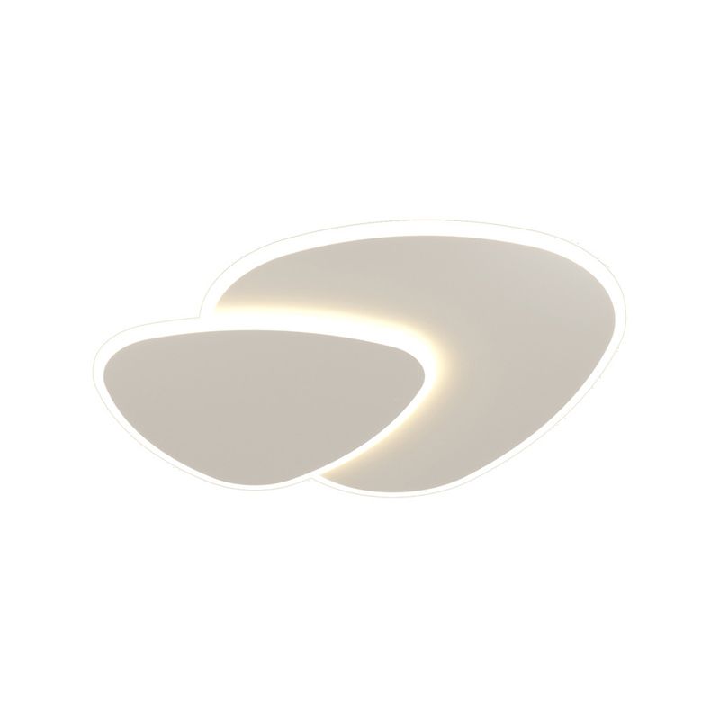 Metal Geometric Ceiling Mount Light Fixture Modern LED Ceiling Light in White