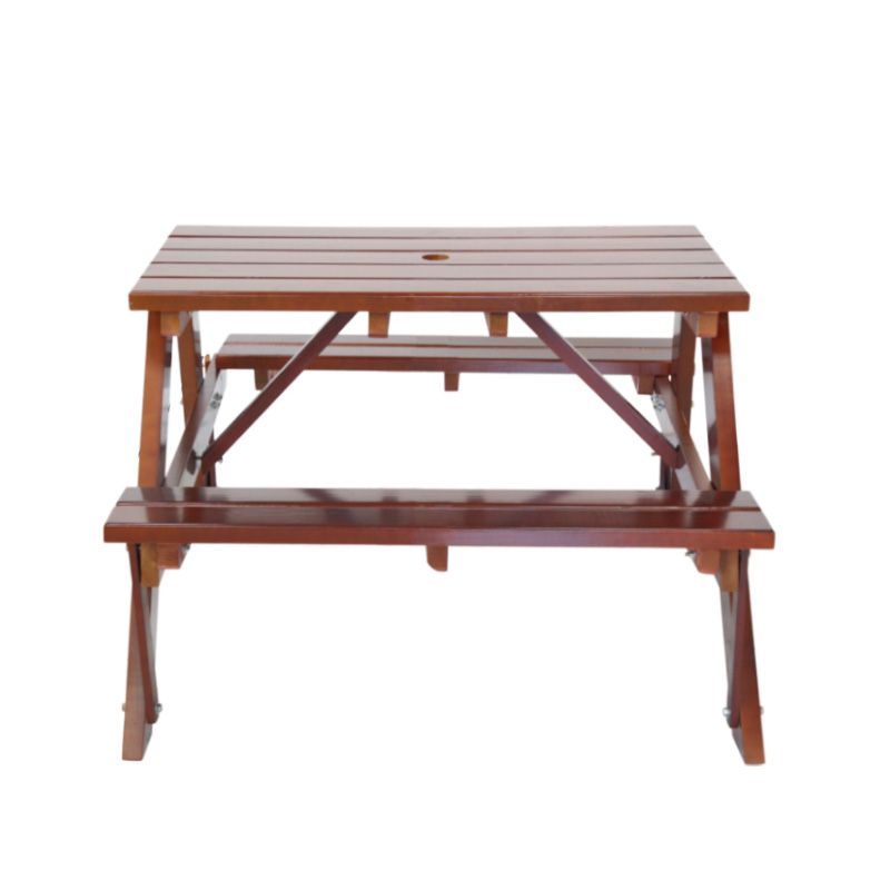 Farmhouse Rectangle Patio Table Water Resistant Picnic Table