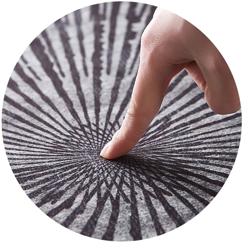 White Tone Simple Indoor Rug Polyester Geometric Print Rug Easy Care Area Rug for Home Decoration