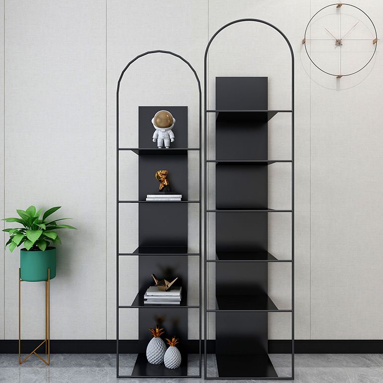 Modern Style Bookshelf Closed Back Metal Bookcase for Living Room