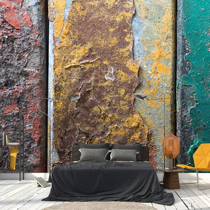 Light Color Metal Wall Mural Wallpaper Industrial Decorative Eco-friendly Wall Covering