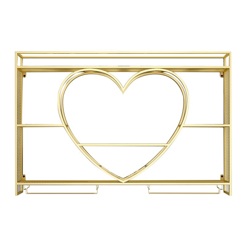 Modern Wall Mounted Wine Rack Metal Wine Bottle & Glass Rack without Light