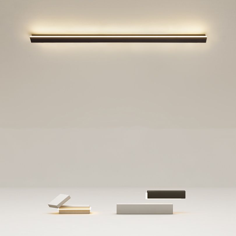 Plafonnier encastré à LED linéaire, luminaires de plafond modernes avec abat-jour en acrylique