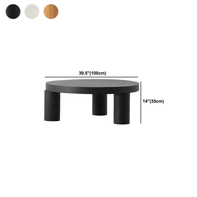 Scandinavian Wooden Round Coffee Cocktail Table 3 Legs Coffee Table