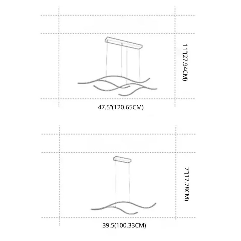 Eigentijdse zwaaiende kroonluchter hanglamp metallic hangende verlichtingsarmaturen voor slaapkamer
