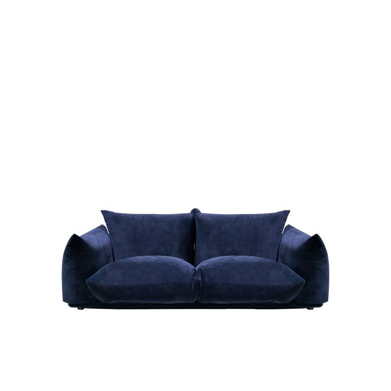 Modern Standard Blue Sofa Cushions Pillow Top Arm Settee for Living Room