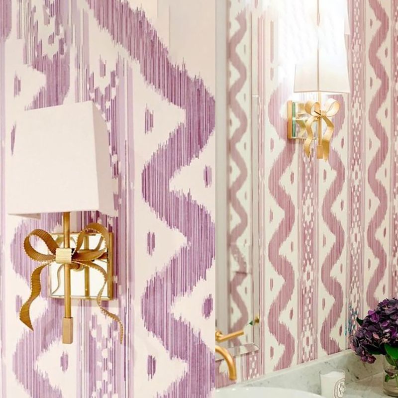 Mur de laiton moderne Light Bow-not-Shape Wall Sconce avec toile de jute naturelle pour le salon