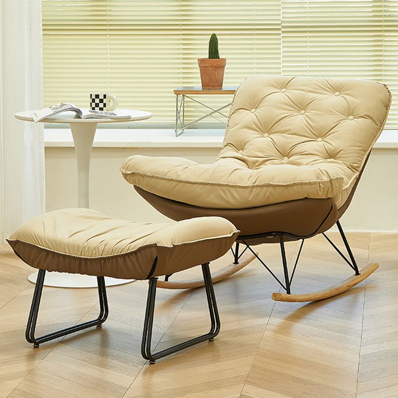 Simple Modern Style Chair Waterproof Single Rocker Chair for Bedroom and Living Room