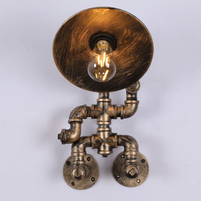 Éclairage de tuyauterie vintage industrielle Éclairage métallique mural métallique pour couloir