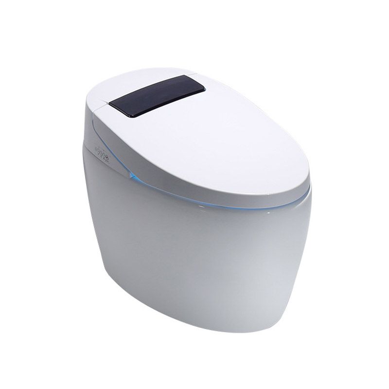 Modern All-In-One Toilet White Flush Toilet with Seat for Bathroom