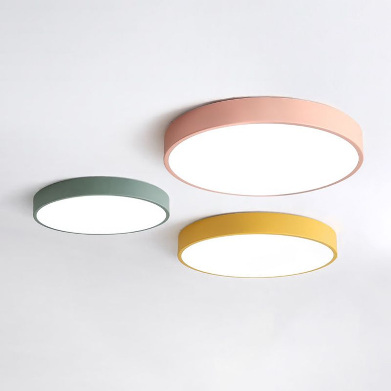Modern Circle Flush Mount Ceiling Lighting Fixture Acrylique Flushmount