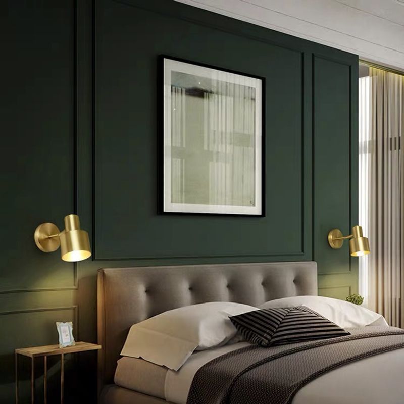 Postmodern Wall Lamp Metallic Shade Wall Light Sconce for Sitting Room