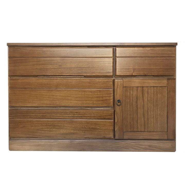 Solid Wood Modern Storage Chest Dresser Horizontal Storage Chest Dresser