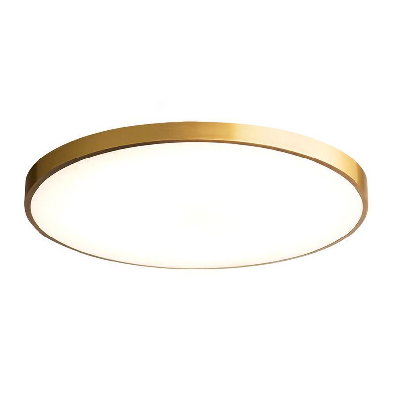 1-Light Round Shaped Flush Mount Light Modern Style Metal Led Flush Mount