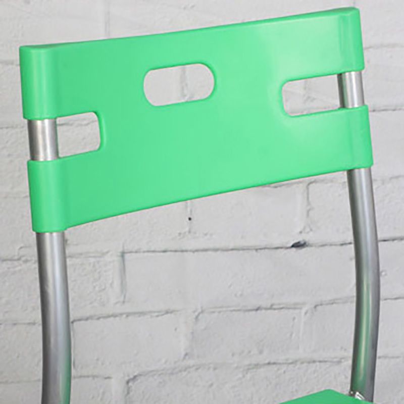 Minimalistischer Kunststoff -Essfutter Armless Stuhl Open Rücken stapelbare Essneitenstuhl