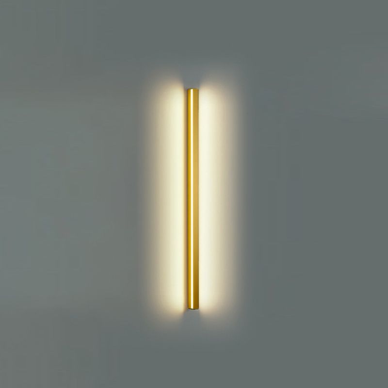 Bar Shaped Wall Sconce Light Minimalist Metal LED Wall Mounted Lamp over Bed