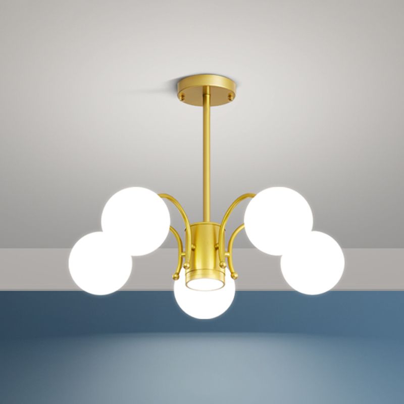 Modern Chandelier Light Fixtures Metal Global Hanging Lamp for Dining Room