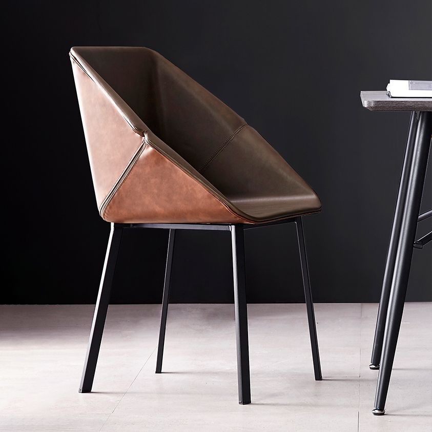 Sillas de estilo moderno sillón de comedor con patas de metal para cocina