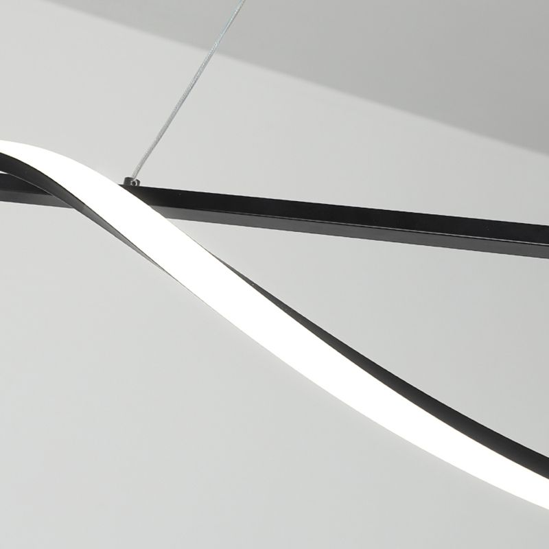 Luci a sospensione moderna nera Luci lampadari minimalisti per soggiorno