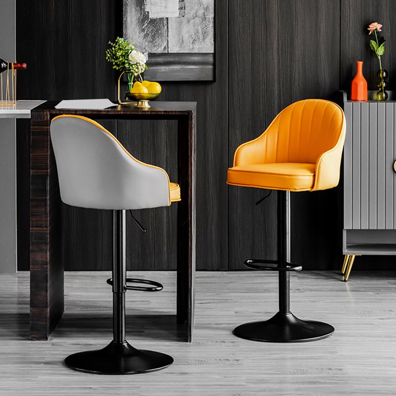 Industrial Metal Counter Height Stools Back Bar Stool for Living Room