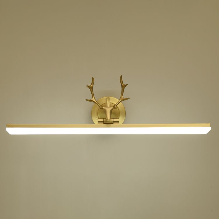 Brass LED Wall Sconce Wall Light Fixtures Metallic Sconce Lighting for Bathroom