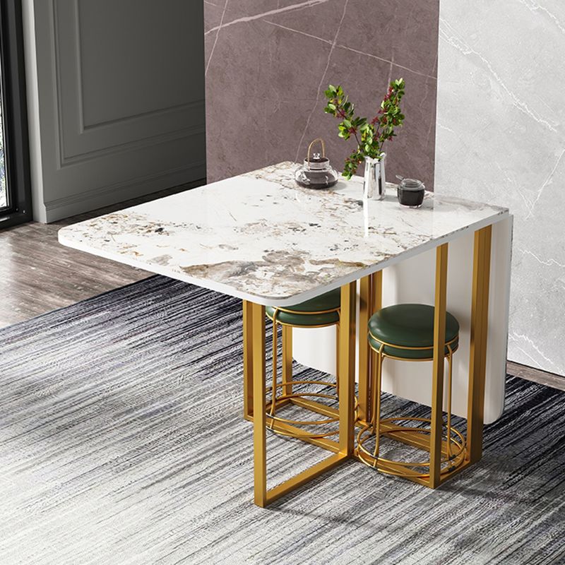 Rectangle Table Simplicity Style Stone Folding Furniture,59"L x 31.5"W x 28.7"H